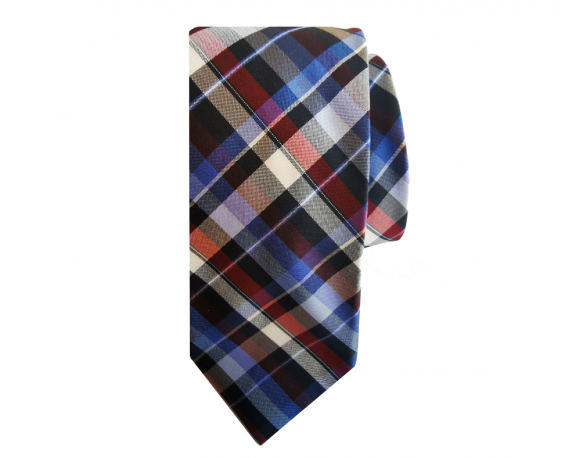 Men's check print solid silk tie Tommy Hilfiger